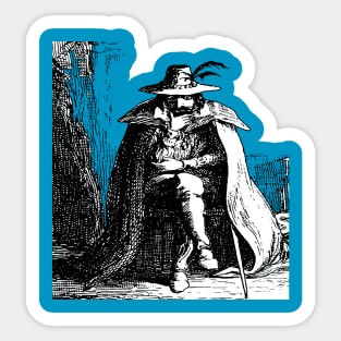 Guy Fawkes Black and White Vector Art Sticker